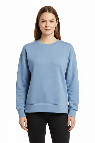 Soyaconcept Dámská Mikina Modrá S Dlouhým Rukávem Crewneck Jednobarevná Velikost S