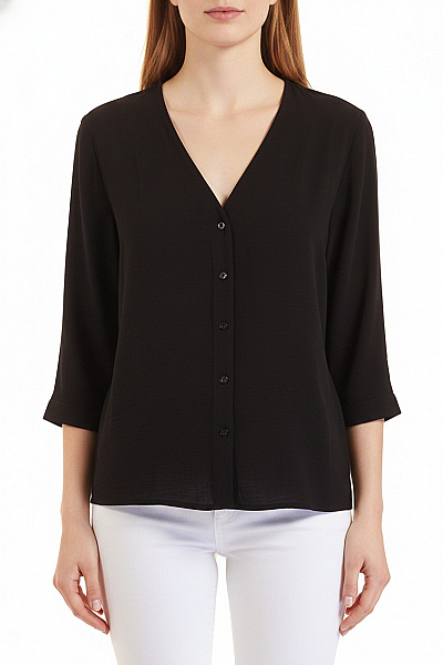 ONLY Dámská černá Košile S Krátkým Rukávem Ležérní Vel. 36