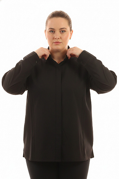 URBAN CLASSICS Dámská Košile S Dlouhým Rukávem černá Vel. 3xl