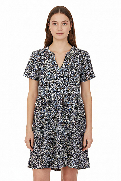 ONLY Dámské šaty S Krátkým Rukávem Květované Volnočasové Letní Velikost S