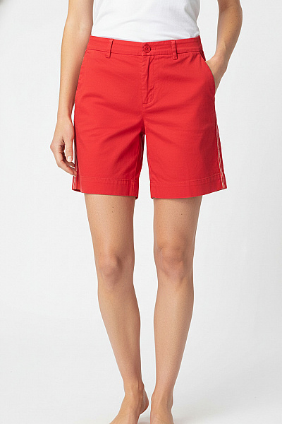 Marc O´Polo Červené Bavlněné Kraťasy S Bočními Pruhy Volnočasové Krátké Velikost S