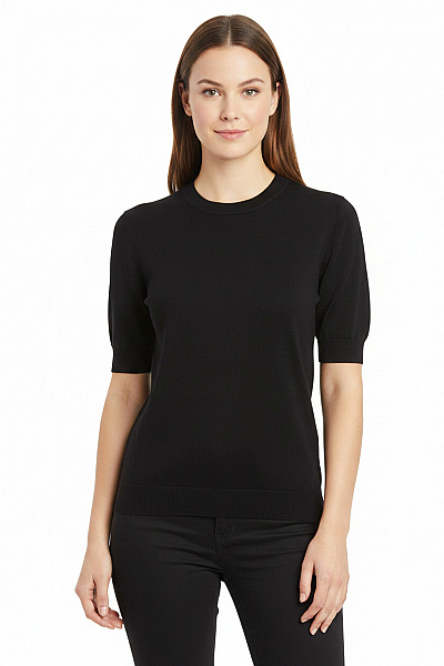 Roberto Cavalli Dámský černý Svetr S Krátkým Rukávem Velikost L