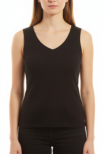 Street One Dámské Bavlněné Tílko Basic černé Bez Rukávů Velikost 40