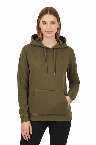 JJXX Dámská Bavlněná Mikina S Kapucí Zelená Jednobarevná Streetwear Velikost S