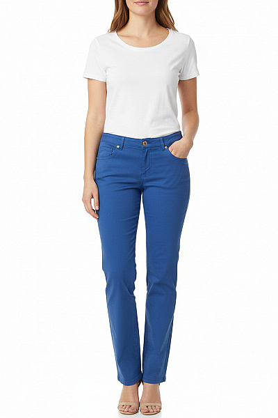 Rinascimento Dámské Modré Volnočasové Kalhoty S Kapsami Rovné Velikost L