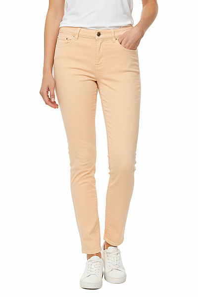 ZARA Dámské Kalhoty Volnočasové Dlouhé Keprové Pohodlné Oranžové Vel. 38