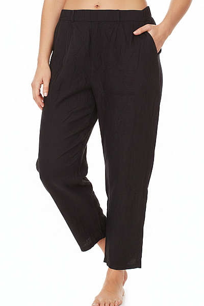 Dámské černé Volnočasové Kalhoty Plátěné Vel. Xl