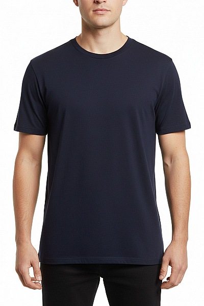 Hollister Pánské Tričko S Krátkým Rukávem Jednobarevné Basic Bavlněné Modré Vel. Xl