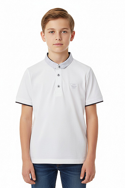 ARMANI Dětské Tričko S Límečkem A Krátkým Rukávem Velikost 130