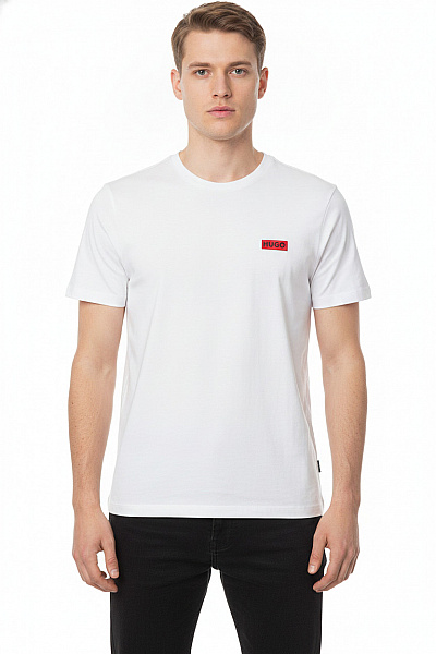 Hugo Boss Pánské Bavlněné Tričko S Krátkým Rukávem A Kulatým Výstřihem Basic Jednobarevné Vel. M