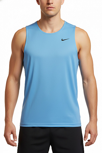 Nike Pánské Modré Tílko Fitness Polyesterové Velikost M