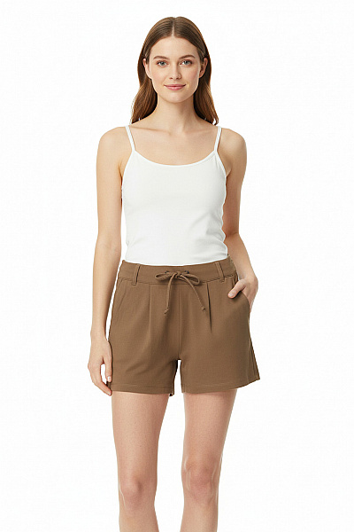 ONLY Dámské Kraťasy Volnočasové Krátké S Kapsami Hnědé Vel. S