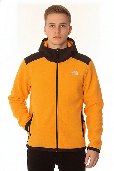 THE NORTH FACE Pánská Oranžová Mikina S Kapucí Na Zip Outdoor Velikost Xs