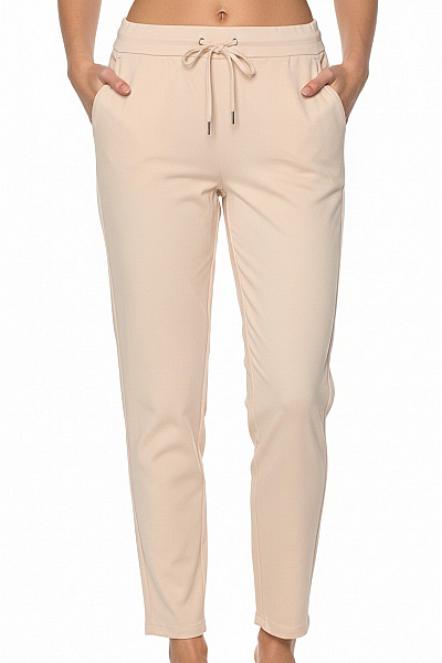 VERO MODA Dámské Volnočasové Kalhoty Béžové S Kapsami Vel. EU L/30
