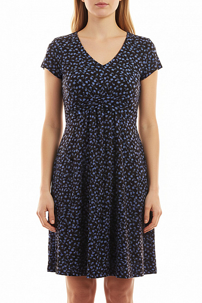 Vivance Dámské šaty Krátký Rukáv Květované Volnočasové Vel. EU 36