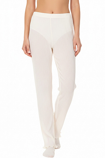 Roxy Dámské Lněné Kalhoty Volné žebrované Volnočasové Velikost XS