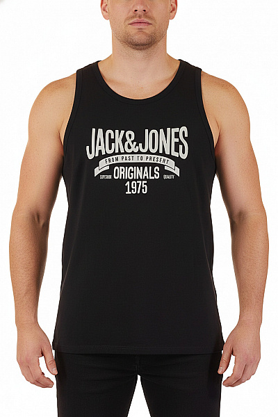 JACK & JONES Pánské Bavlněné Tílko S Potiskem Basic Velikost XXL