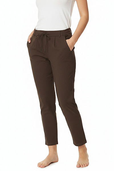 ONLY Dámské Hnědé Volnočasové Kalhoty S Kapsami Velikost EU M