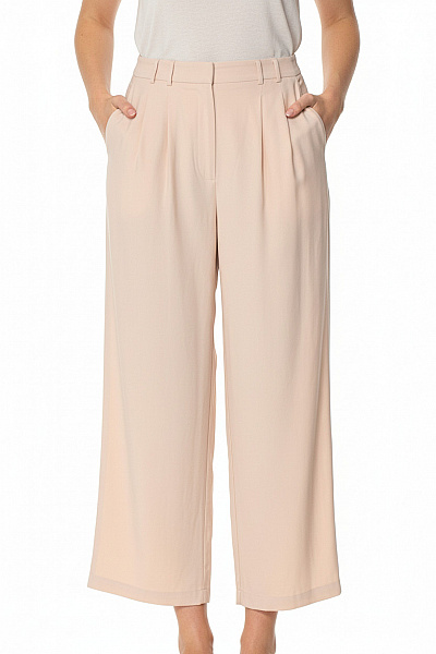 LeGer By Lena Gercke Dámské Kalhoty široké Volnočasové Elegantní Béžové S Kapsami Vel. 42