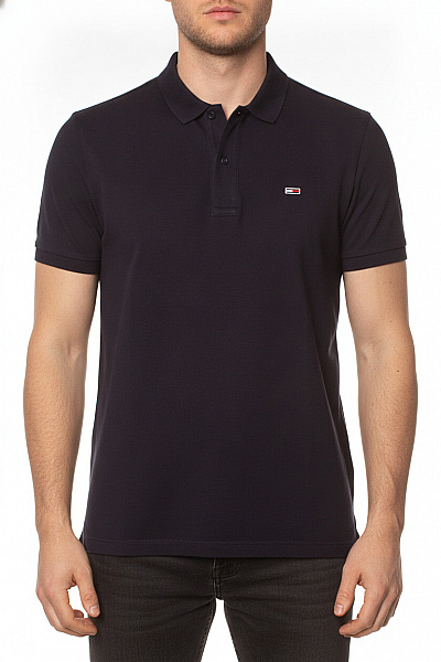 TOMMY HILFIGER Pánské černé Bavlněné Polo Tričko S Límečkem Vel. L