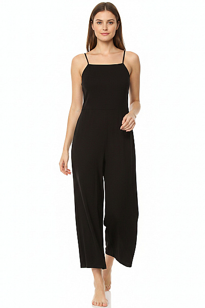 Dámský černý Overal Bez Rukávů Bavlna Vel. 40