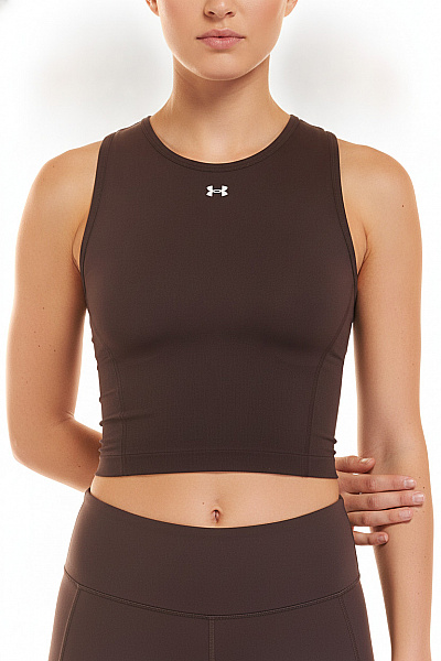 UNDER ARMOUR Dámské černé Tričko Bez Rukávů Crop Top Fitness Vel. L