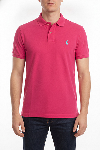 Ralph Lauren Pánské Tričko S Krátkým Rukávem A Límečkem červené Vel. L