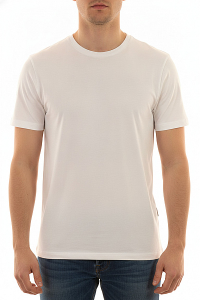 Hugo Boss Pánské Bavlněné Tričko S Krátkým Rukávem Bílé Basic Vel. M
