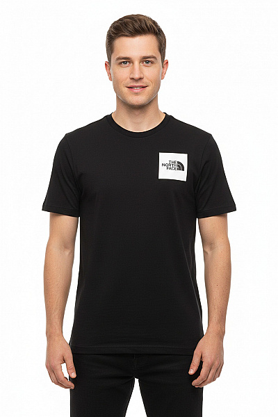 THE NORTH FACE Pánské Tričko S Krátkým Rukávem A Potiskem Basic černé Velikost L