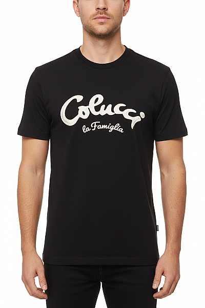 Černé Bavlněné Tričko S Krátkým Rukávem A Výšivkou Velikost L