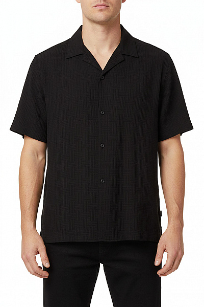 JACK & JONES Pánské Košile S Krátkým Rukávem Vzorovaná Letní Polyesterové Velikost L