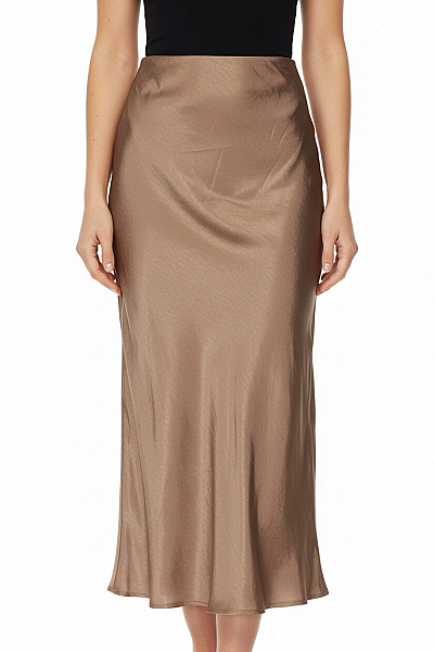 VILA Dámská Hnědá Splývavá Maxi Sukně Polyesterová Velikost EU 34