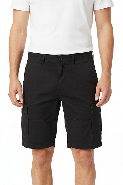 JACK & JONES Pánské Bavlněné Kraťasy Cargo Volnočasové černé S Kapsami Vel. XL