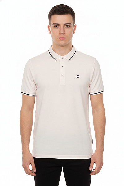 ONLY & SONS Pánské Tričko Polo S Krátkým Rukávem Bílé Bavlněné Velikost S