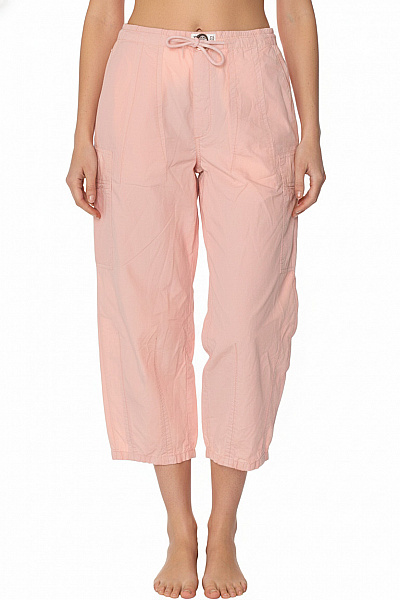 PULL&BEAR Dámské Růžové Cargo Kalhoty Volnočasové Tříčtvrteční S Kapsami Velikost M