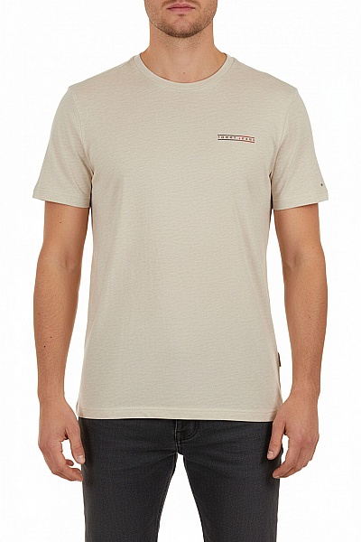 TOMMY HILFIGER Pánské Tričko S Krátkým Rukávem Basic Bavlněné Jednobarevné S Nápisem Velikost M