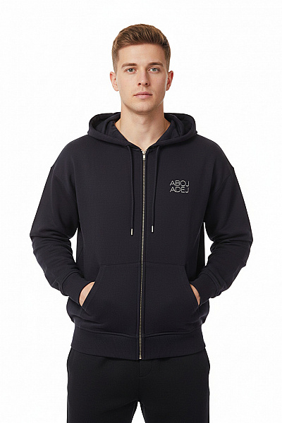 Pánská Bavlněná Mikina S Kapucí A Výšivkou Na Zip Velikost S