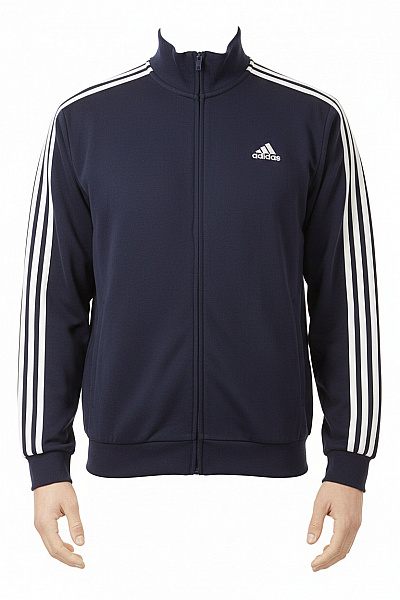 ADIDAS Pánská Bavlněná Mikina Na Zip S Dlouhým Rukávem Pruhovaná Vel. L