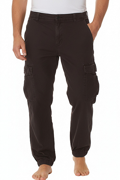 TOMMY HILFIGER Pánské Cargo Bavlněné Kalhoty Volnočasové Dlouhé Hnědé S Kapsami Velikost 33/30