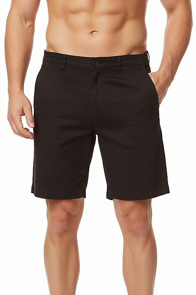 Pánské Bavlněné Kraťasy Volnočasové černé S Kapsami Vel. Xxl