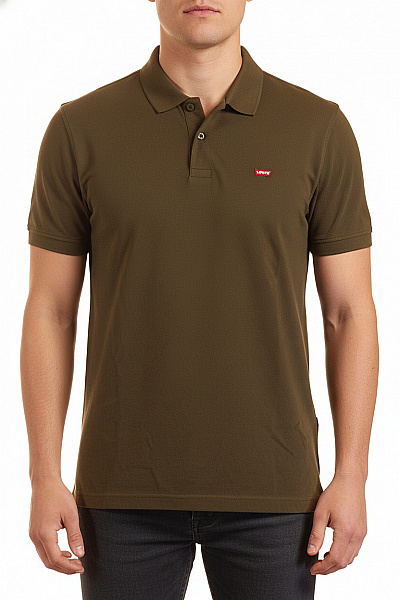 LEVIS Pánské Hnědé Polo Tričko S Krátkým Rukávem Vel. M