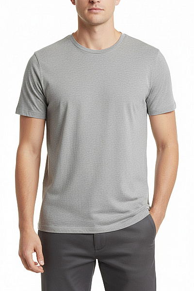 ONLY & SONS Pánské Tričko S Krátkým Rukávem Basic Jednobarevné šedé Vel. M