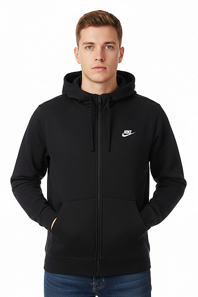 Nike Pánská Bavlněná Mikina S Kapucí Na Zip černá Vel. Xl