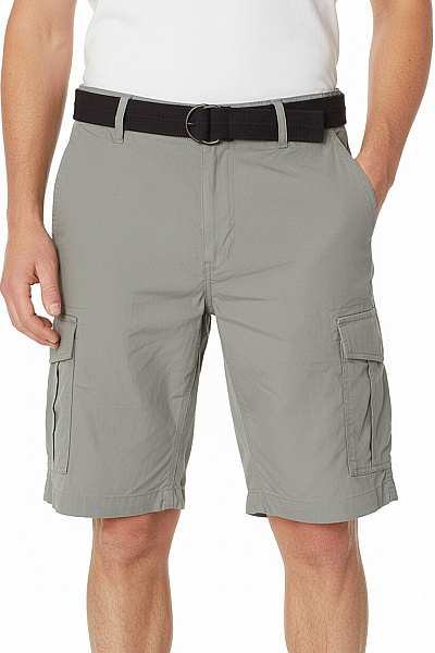 Petrol Industries Pánské Kraťasy Cargo S Páskem Volnočasové Bavlněné Zelené S Kapsami Velikost M