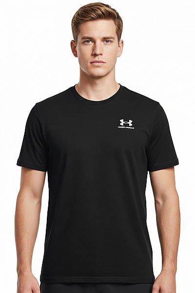 UNDER ARMOUR Pánské Tričko S Krátkým Rukávem Jednobarevné Bavlněné Basic Vel. M