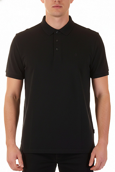 VOLCOM Pánské Bavlněné Tričko Polo S Krátkým Rukávem černé Velikost M