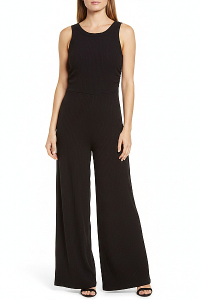 Dámský černý Overal Bez Rukávů Viskózový Velikost 36