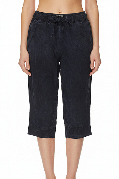 ZERRES Dámské Lněné Tříčtvrteční Kalhoty Volnočasové Pohodlné Velikost EU 40