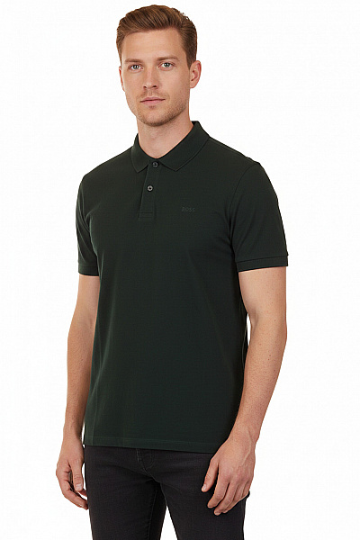 Hugo Boss Pánské Bavlněné Polo Tričko S Krátkým Rukávem černé Vel. XL