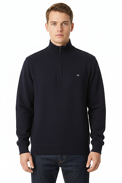 FYNCH-HATTON Pánská Vlněná Mikina Na Zip Se Stojáčkem Jednobarevná Vel. EU L